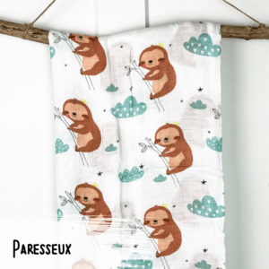 Paresseux – Mousseline Bambou/Coton