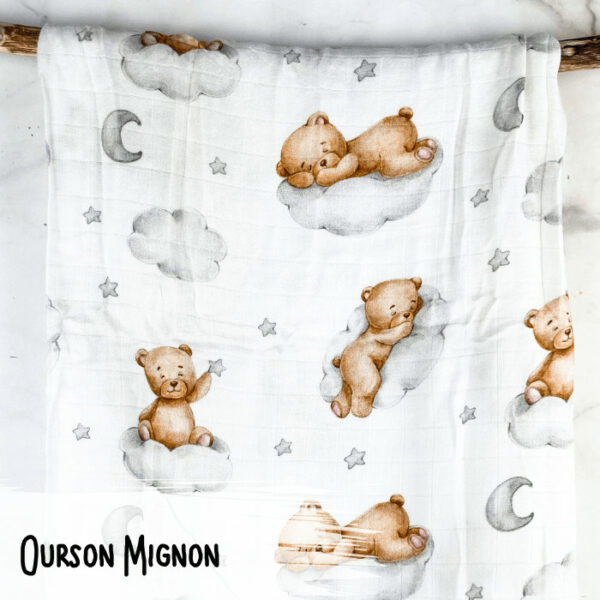 Ourson Mignon - Mousseline Bambou/Coton