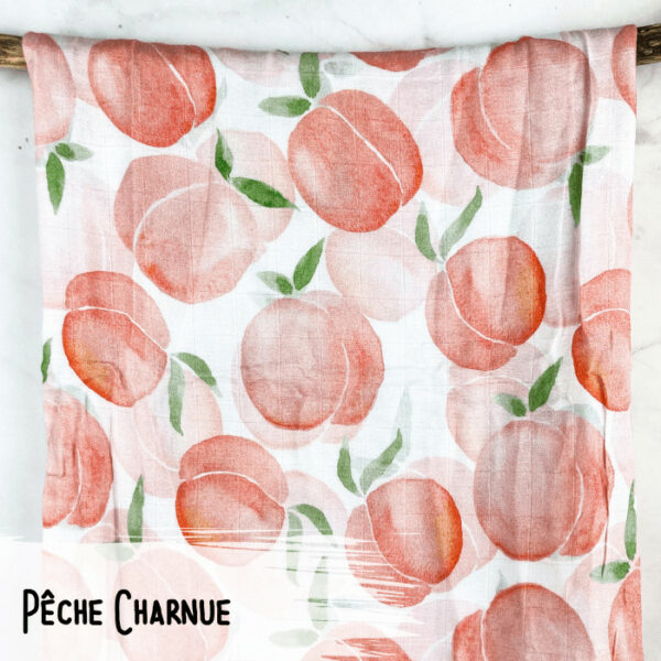 Pêche Charnue - Mousseline Bambou/Coton