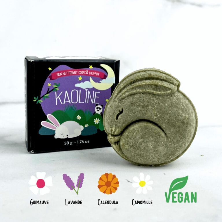 Kaoline - pain nettoyant corps et cheveux - Bambou d'Chou